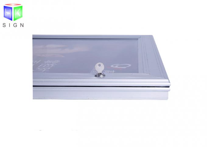 Коробка алюминиевого дисплея замка кнопки профиля светлая подписывает на открытом воздухе большой акриловый лист