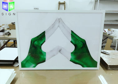 Китай Коробка приведенная щелчковой рамки алюминия тонкая светлая обшивает панелями рекламу установленную стеной поставщик